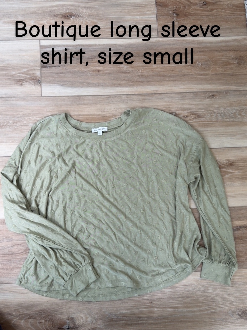 Women's Long Sleeve Top in Light Olive